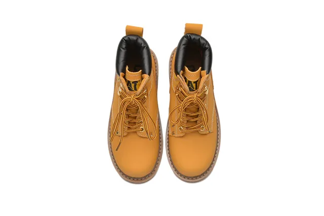 Caterpillar Work Boot Tan Leather Padded Collar Rugged Lug Sole Work Boots 2