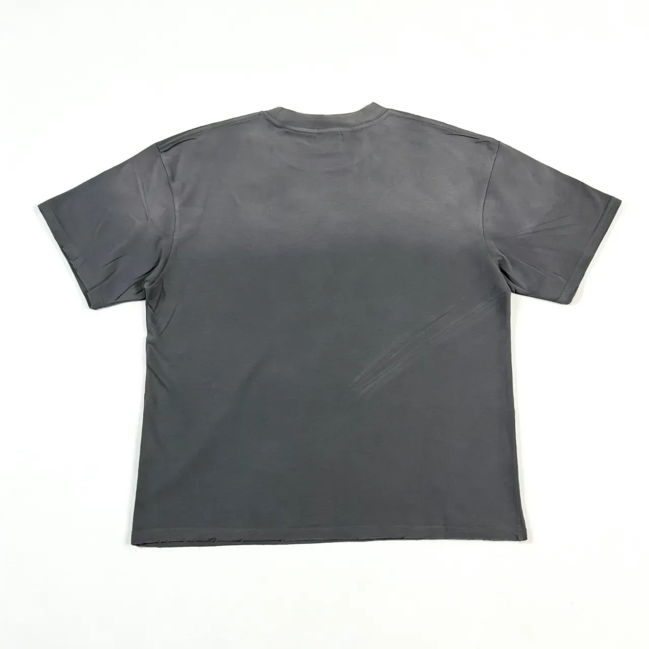 Charcoal Gray Graphic-Print Eagle Basketball Motif T-Shirt 8