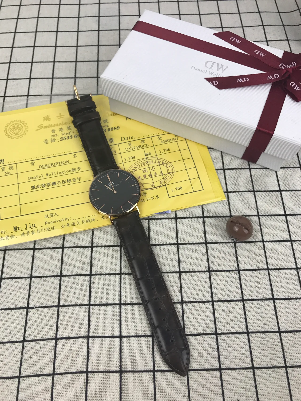 Daniel Wellington Classic Black Dial Gold-Tone Quartz Watch 2