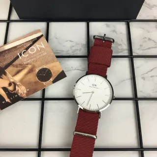Daniel Wellington Classic Petite White Dial Red NATO Strap Quartz Watch
