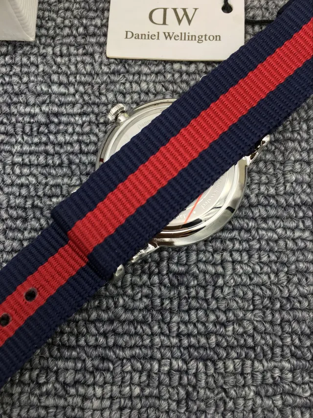 Daniel Wellington Classic White Dial Navy Red NATO Strap Quartz Watch 4