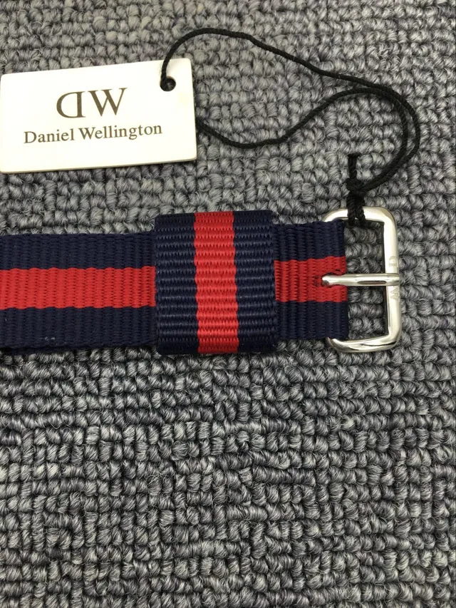 Daniel Wellington Classic White Dial Navy Red NATO Strap Quartz Watch 5