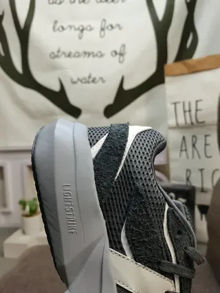 Dark Gray and White Stripe Lifestyle Sneakers 3