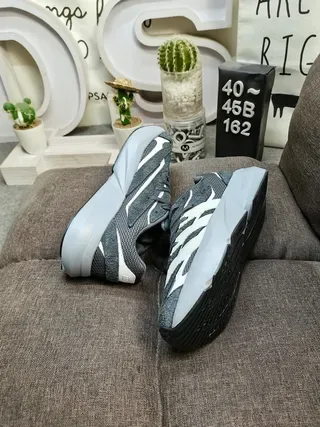 Dark Gray and White Stripe Lifestyle Sneakers 6