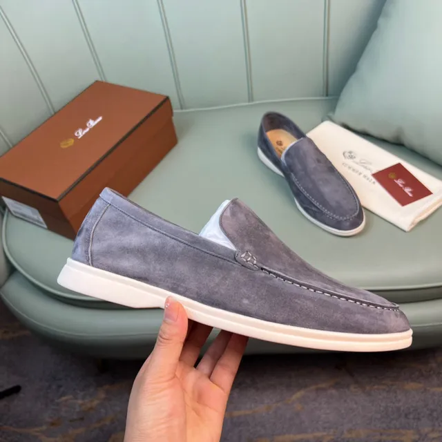 Dark Gray Suede Moc-Toe Slip-On Loafer 4
