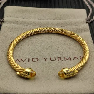 David Yurman Cable Classics Pulsera Trenzada de Oro Amarillo