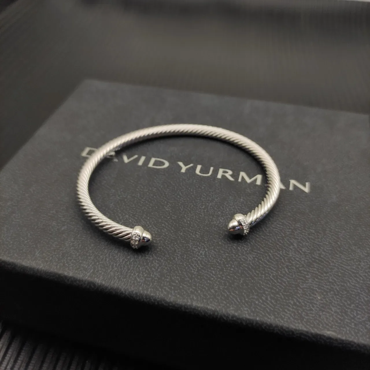 David Yurman Cable Classics Pavé Diamond Terminal Bracelet 7