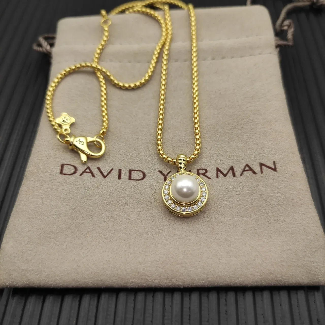 David Yurman Cable Classics Pearl Pendant Necklace 8
