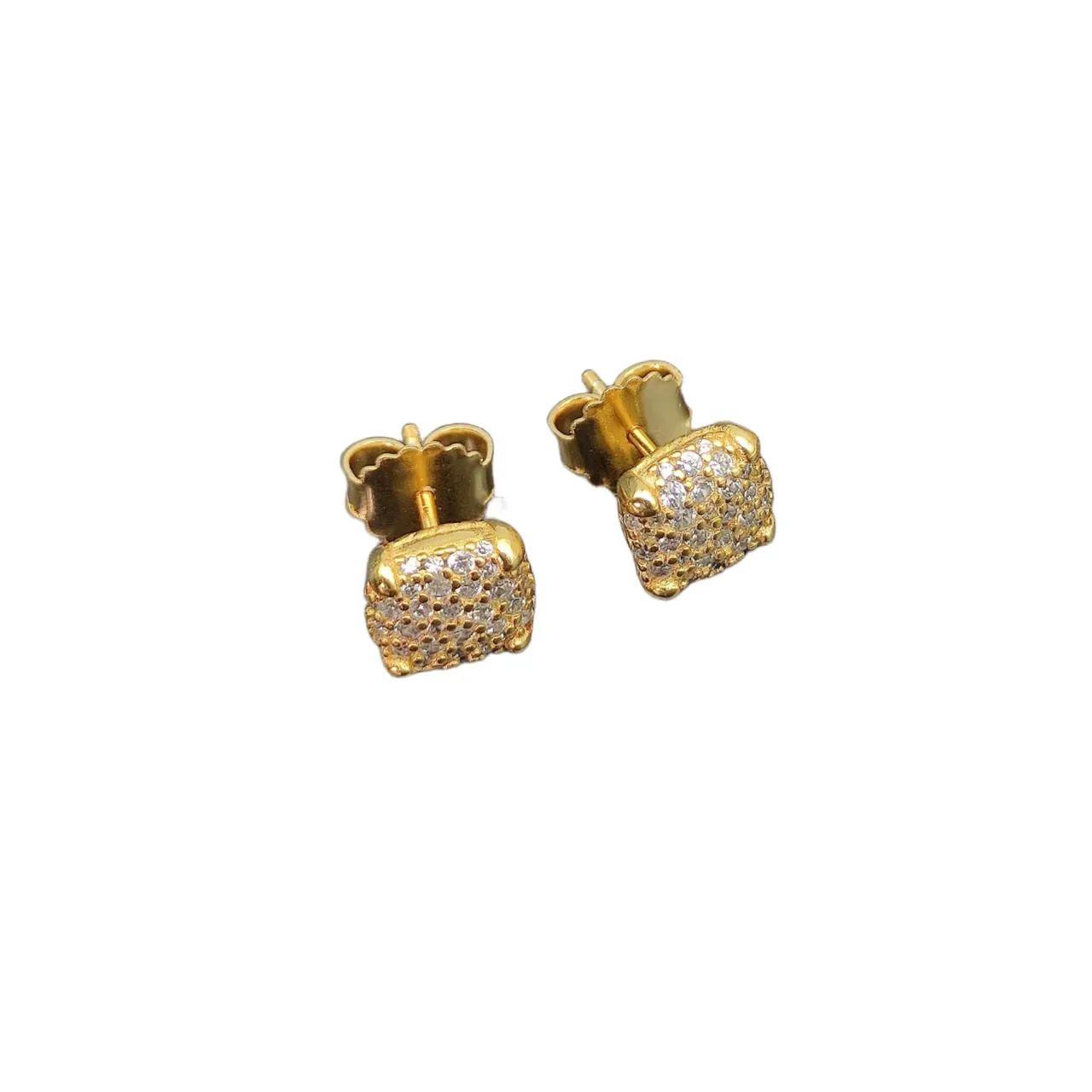 David Yurman Gold-Tone Pavé Square Stud Earrings 7