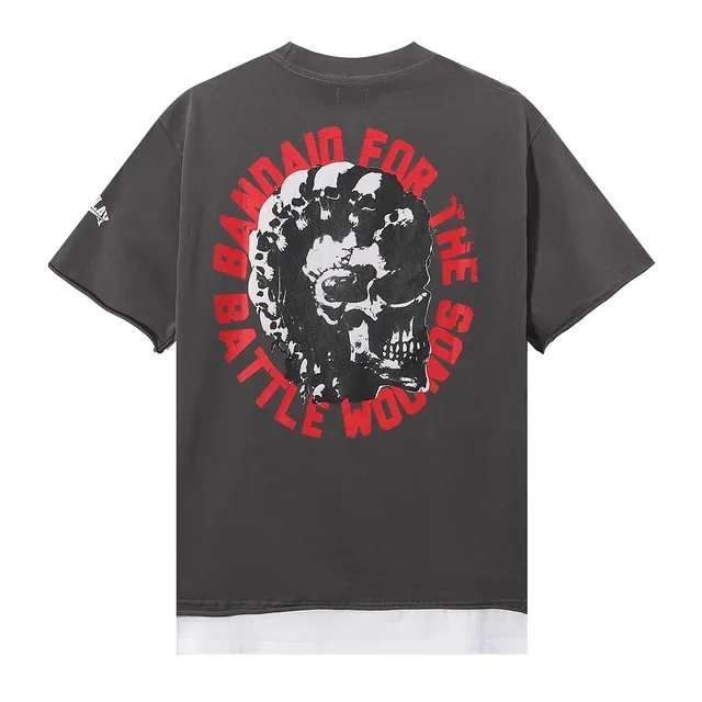 Distressed Graphic Print Oversized T-Shirt 3