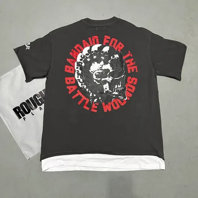 Distressed Graphic Print Oversized T-Shirt 6