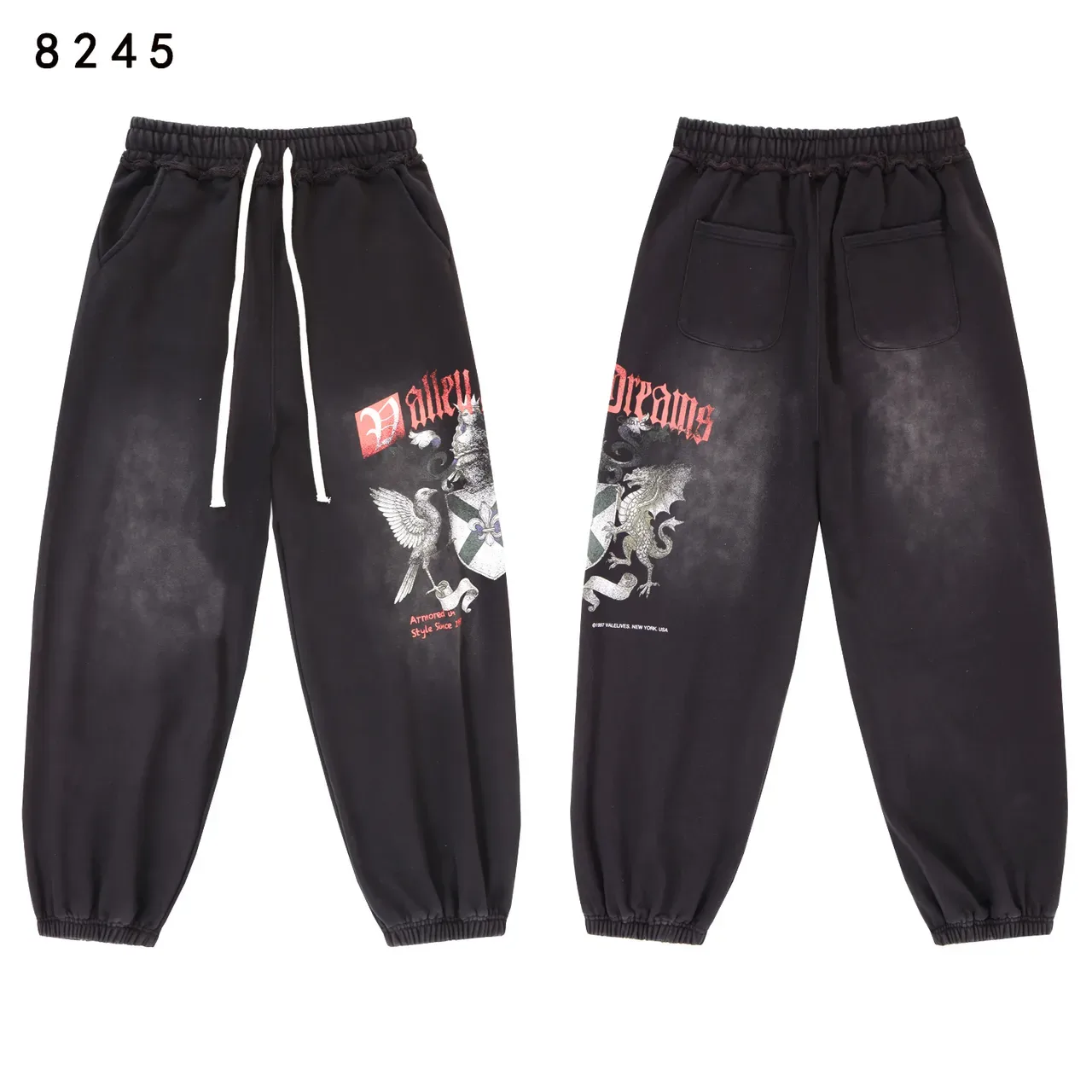Distressed Graphic-Print Zip-Up Hoodie 9