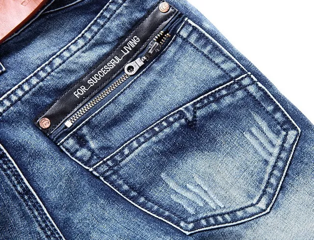 Distressed Medium-Wash Blue Denim Shorts 2