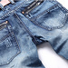 Distressed Medium-Wash Blue Denim Shorts 9