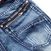 Distressed Medium-Wash Blue Denim Shorts 11