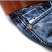 Distressed Medium-Wash Blue Denim Shorts 12