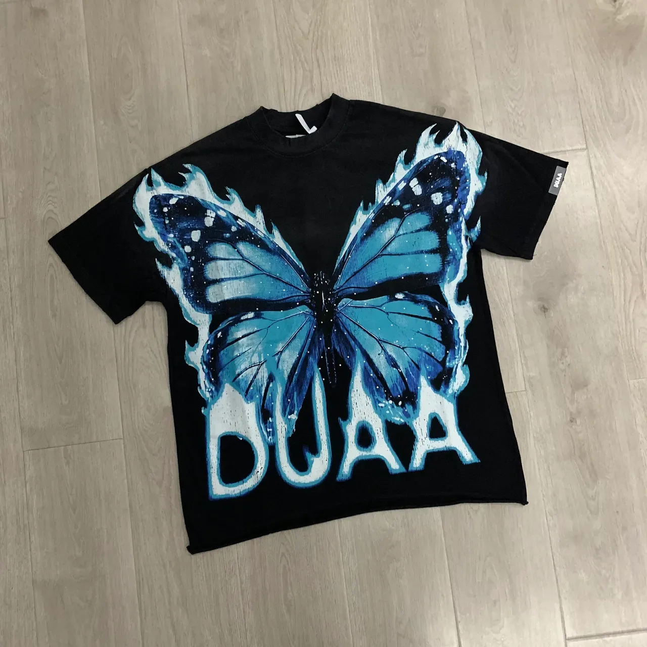 DJAA Butterfly Flame Graphic Black T-Shirt 4