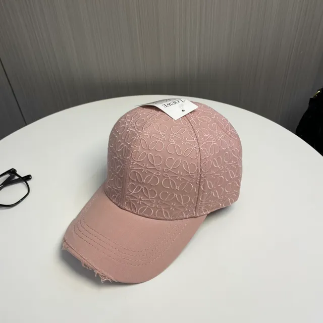Dusty Pink Monogram Embroidered Distressed Baseball Cap 5