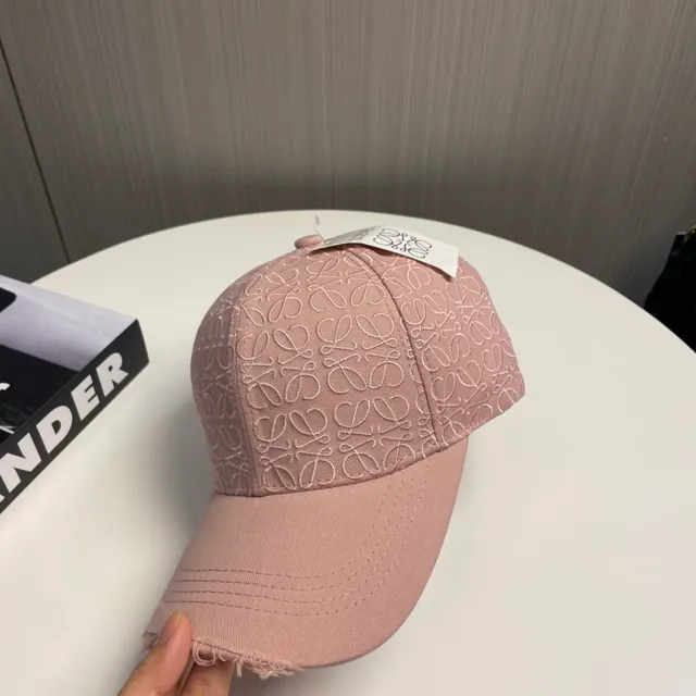 Dusty Pink Monogram Embroidered Distressed Baseball Cap 9