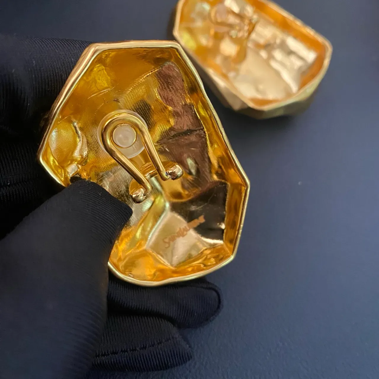 Faceted Gold Sculptural Ornament Jewelry 5