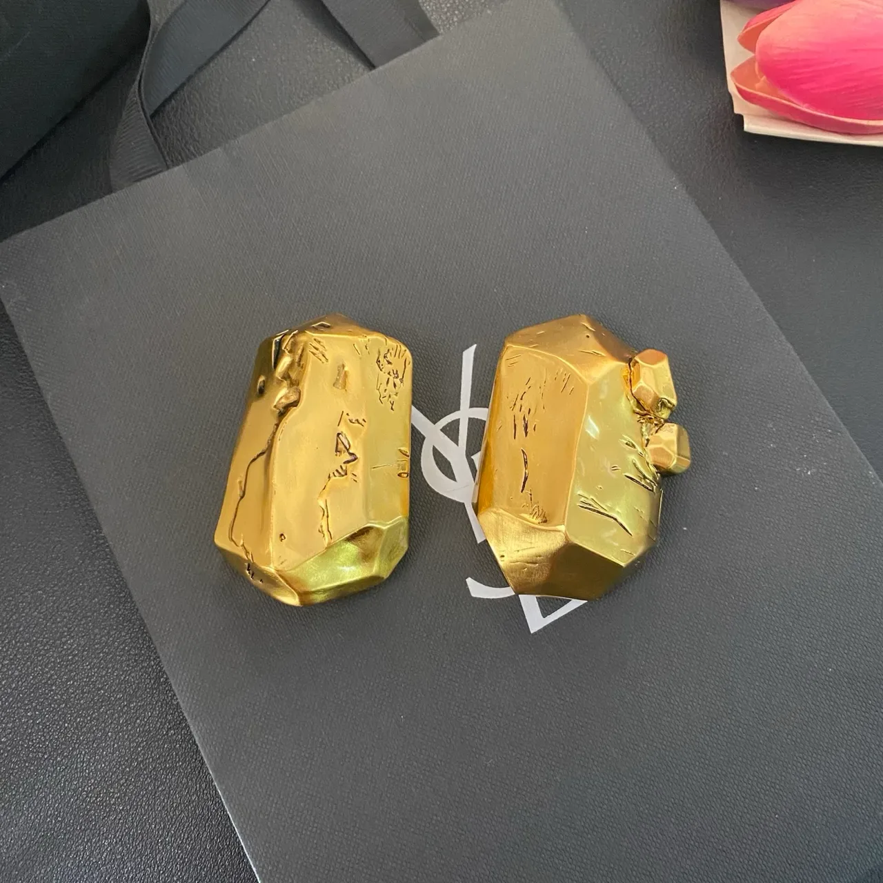 Faceted Gold Sculptural Ornament Jewelry 8