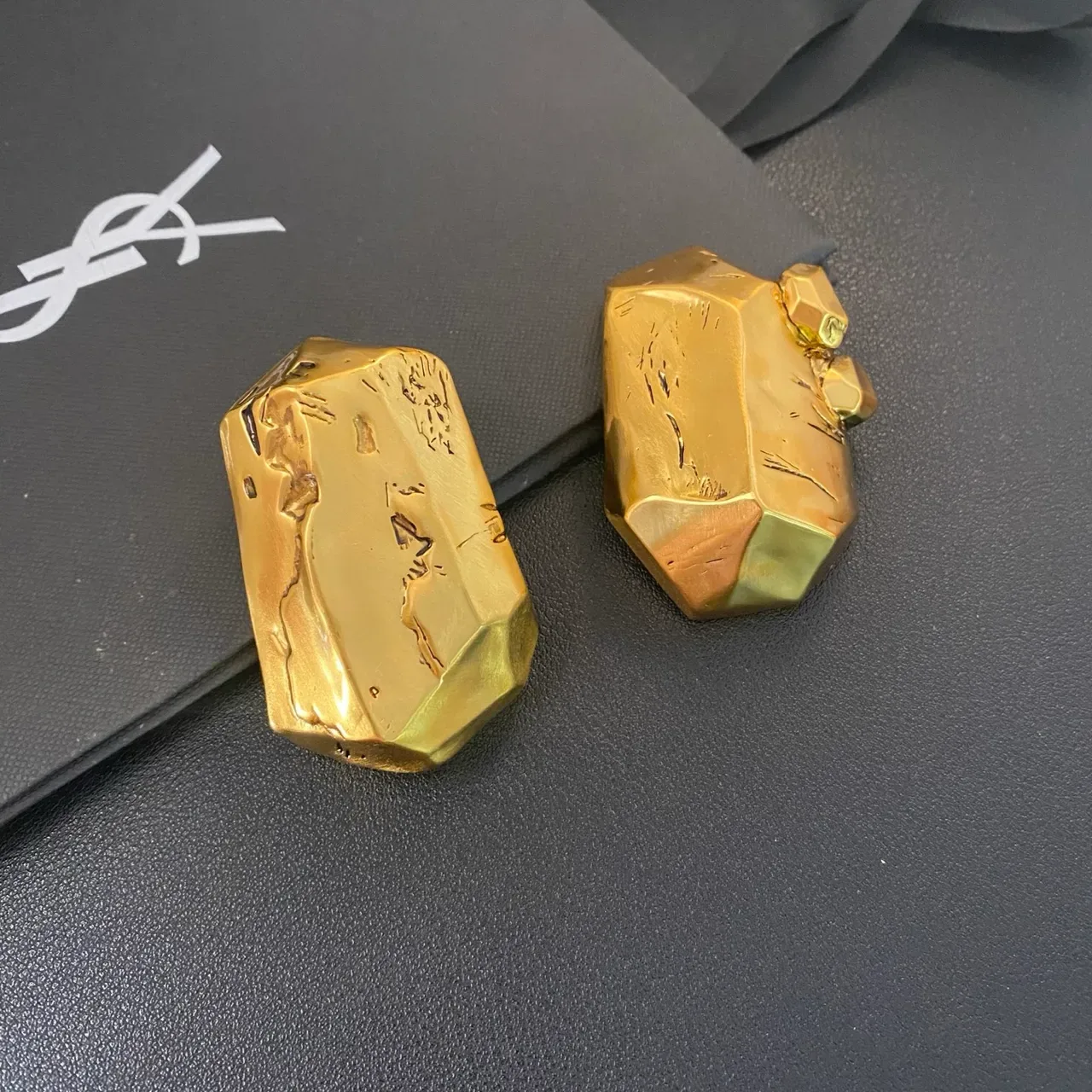 Faceted Gold Sculptural Ornament Jewelry 10