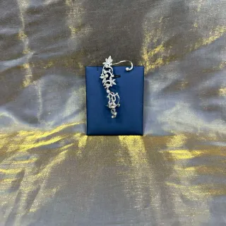 Floral Vine Pearl Pavé Ear Cuff Earrings