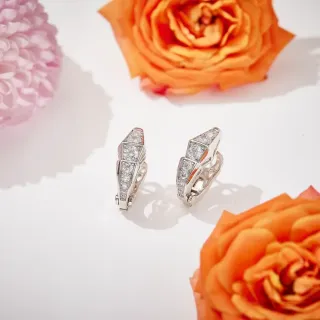 Geometric Pavé-Set Hinged Hoop Earrings
