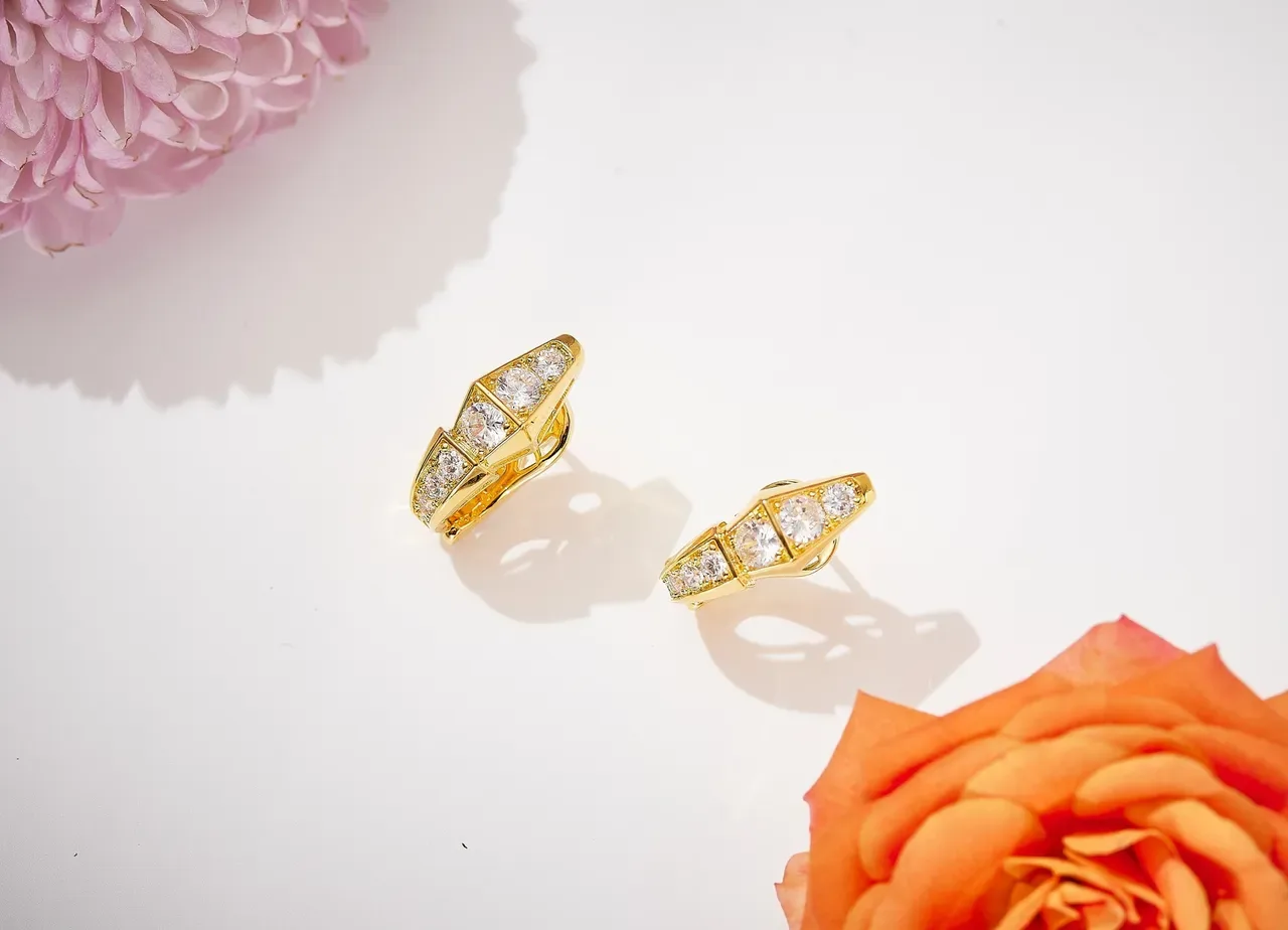 Geometric Pavé-Set Hinged Hoop Earrings 4