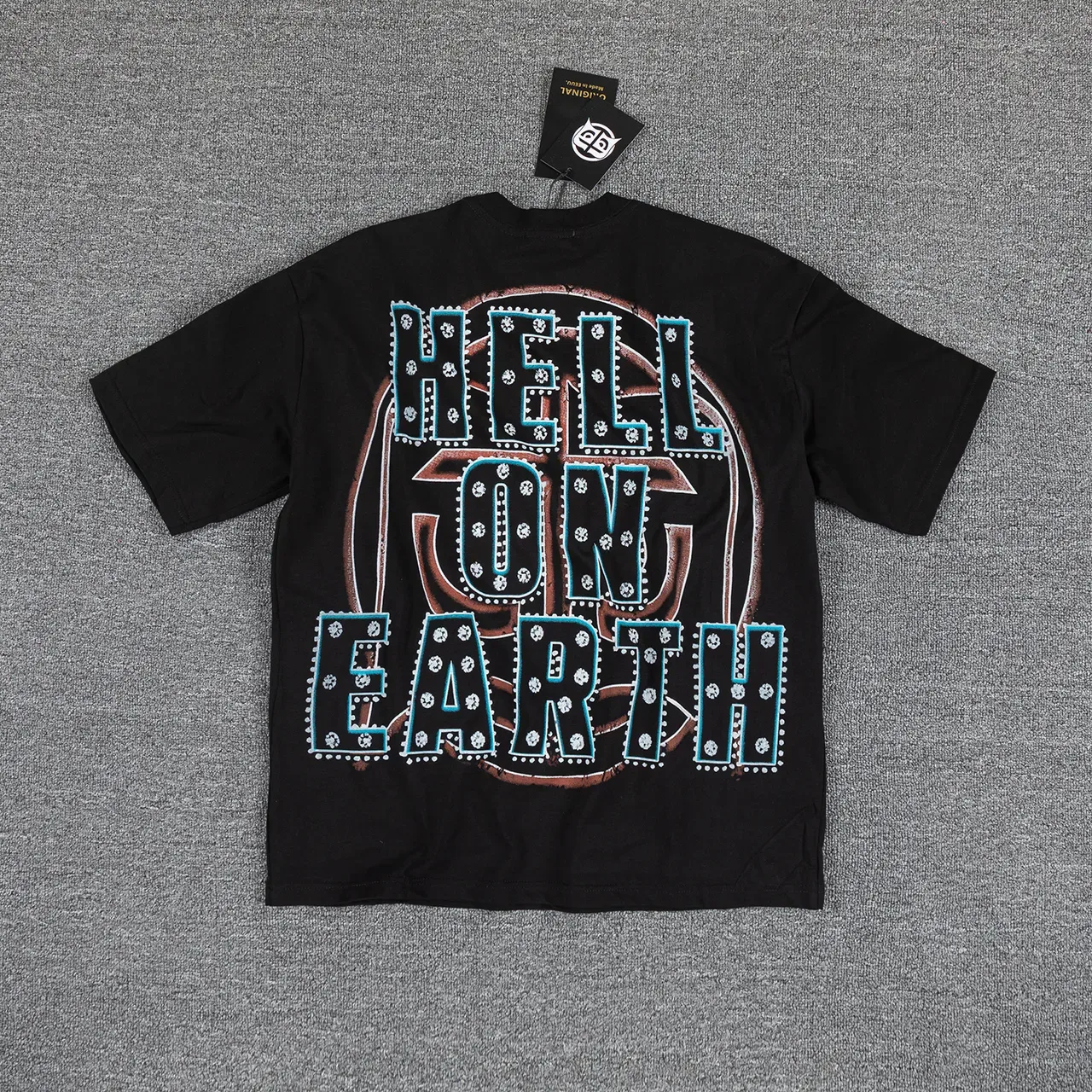 Glazagod Graphic Print Rhinestone-Neck T-Shirt 6
