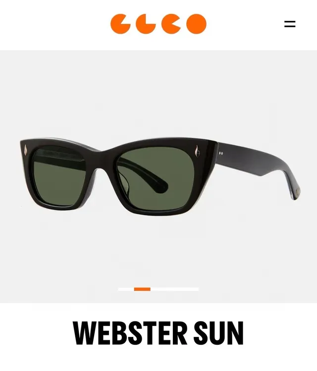 GLCO Webster Sun Black Acetate Angular Cat-Eye Sunglasses 6