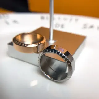 Gold and Silver Engraved Band Rings