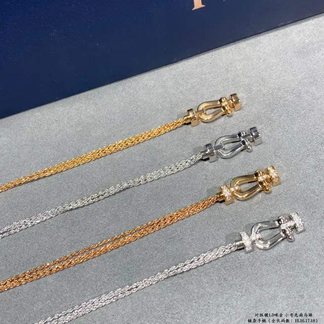 Gold and Silver Horsebit Clasp Chain Bracelets 2