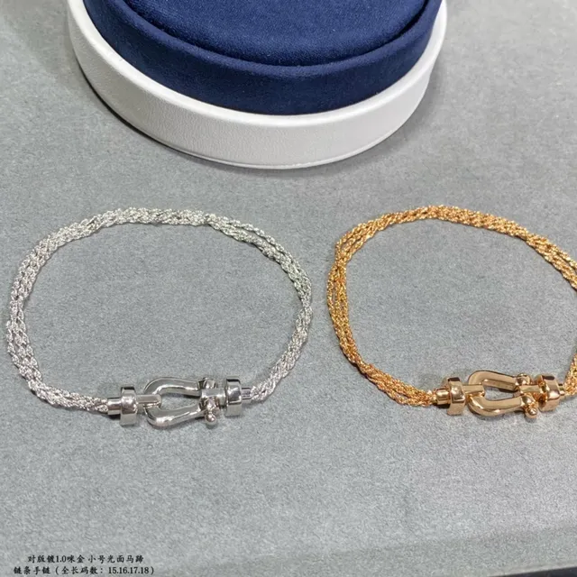 Gold and Silver Horsebit Clasp Chain Bracelets 9