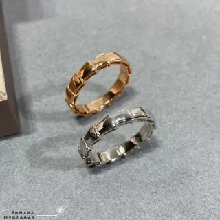 Gold and Silver Segmented Faceted Band Rings