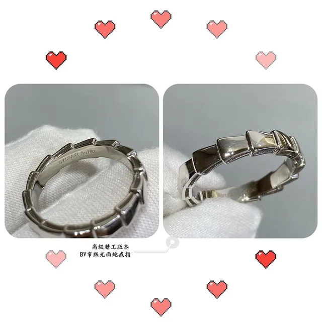Gold and Silver Segmented Faceted Band Rings 5