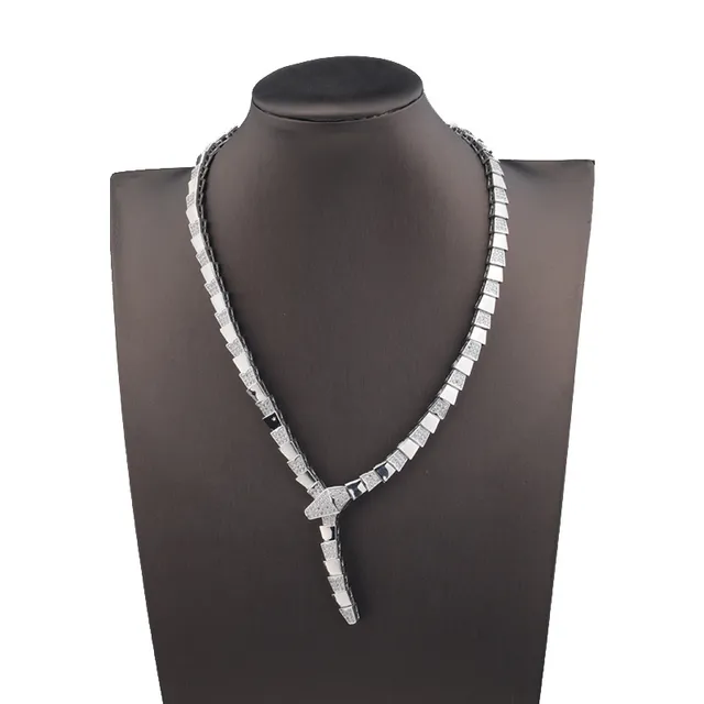 Gold and Silver Tone Pavé Articulated Y-Clasp Necklaces 5