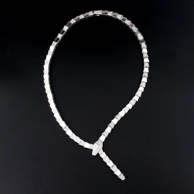 Gold and Silver Tone Pavé Articulated Y-Clasp Necklaces 7