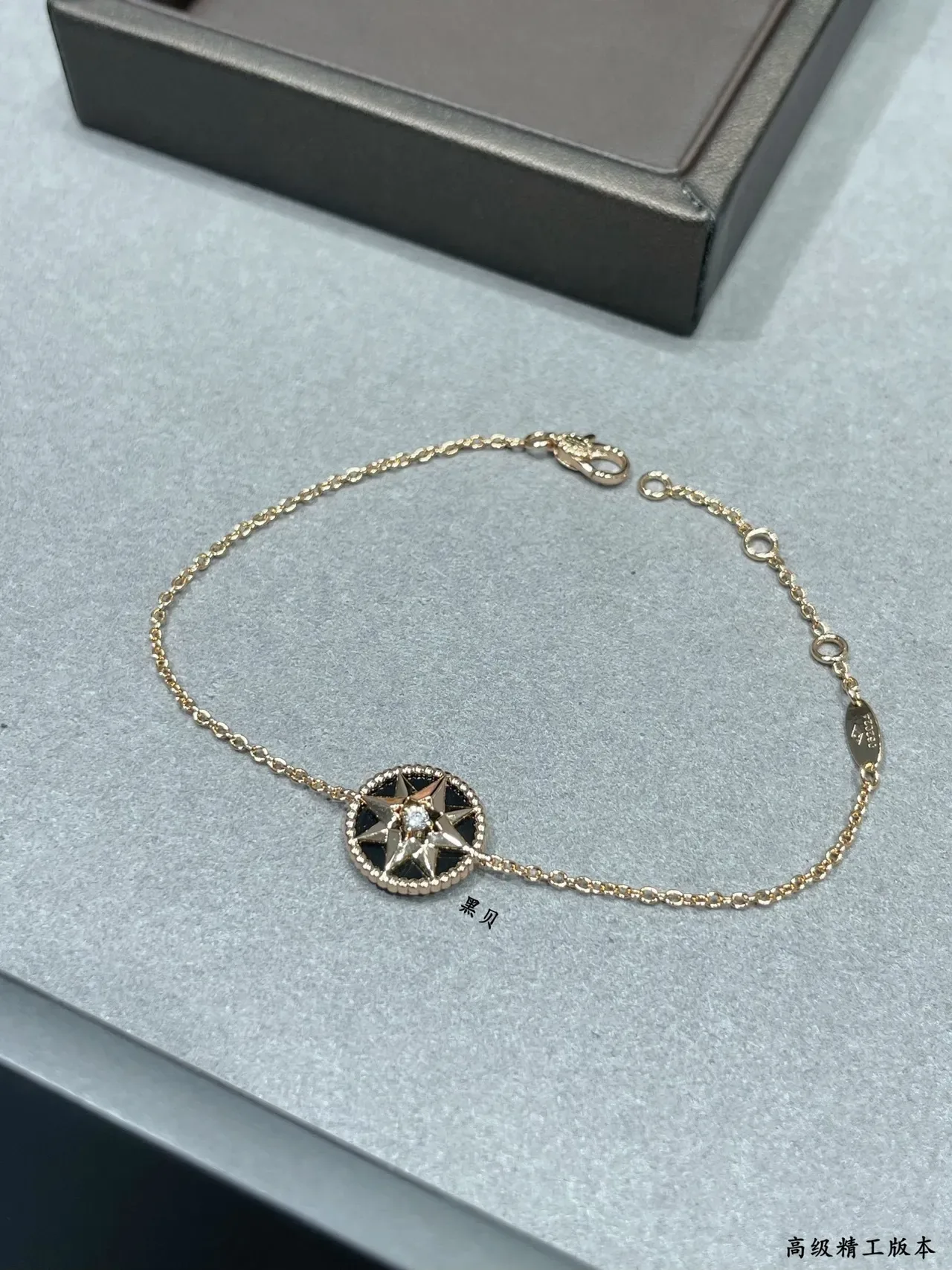 Gold Black Chain Compass Star Pendant Necklace 5