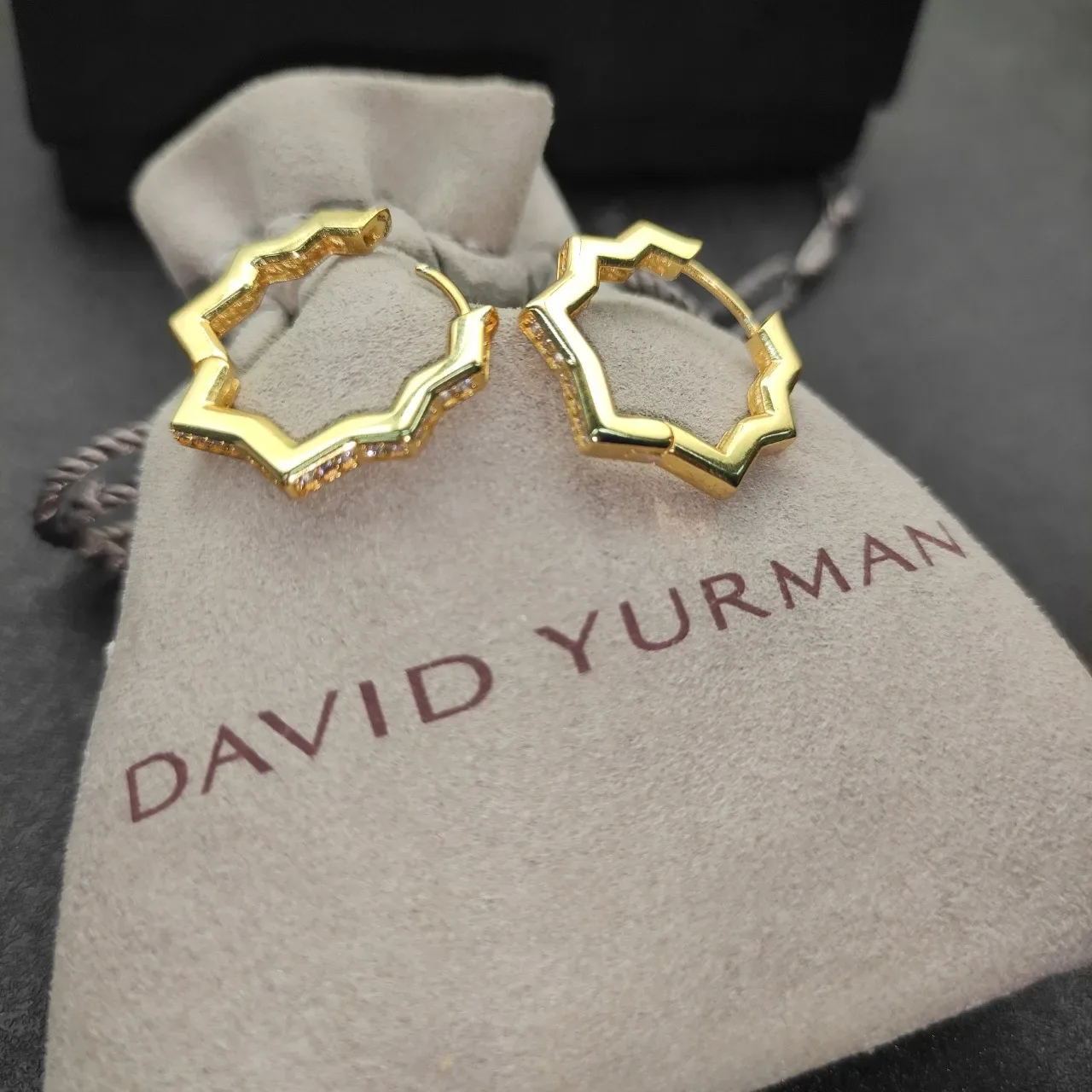 Gold Silver Geometric Layered Pavé-Set Jewelry 3