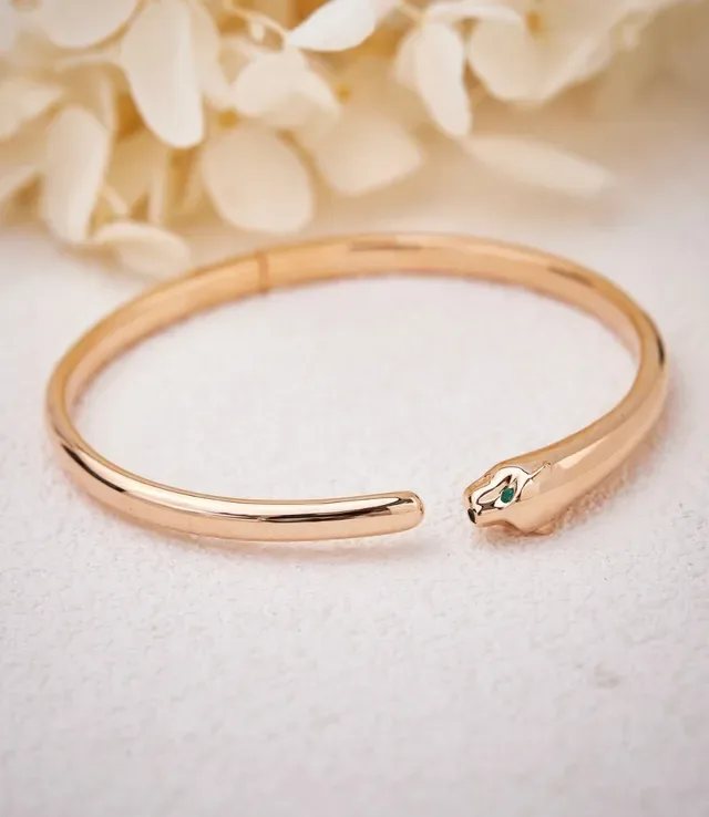 Gold Silver Rose Gold Animal-Head Cuff Bracelets 4
