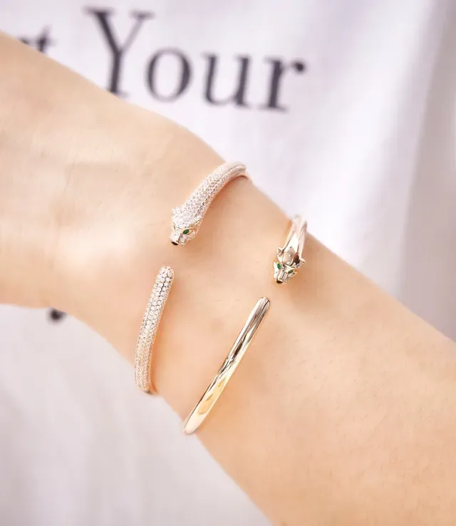 Gold Silver Rose Gold Animal-Head Cuff Bracelets 5
