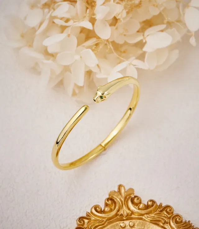 Gold Silver Rose Gold Animal-Head Cuff Bracelets 8