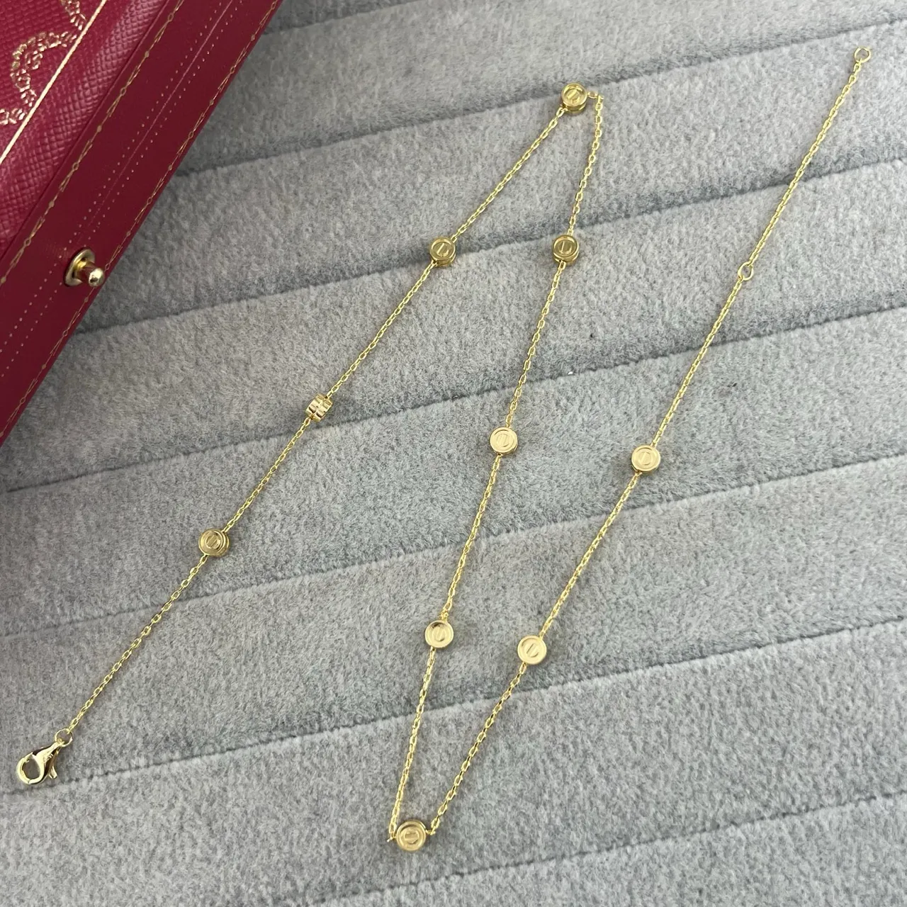 Gold Silver Rose Gold Disc Charm Chain Necklaces 2