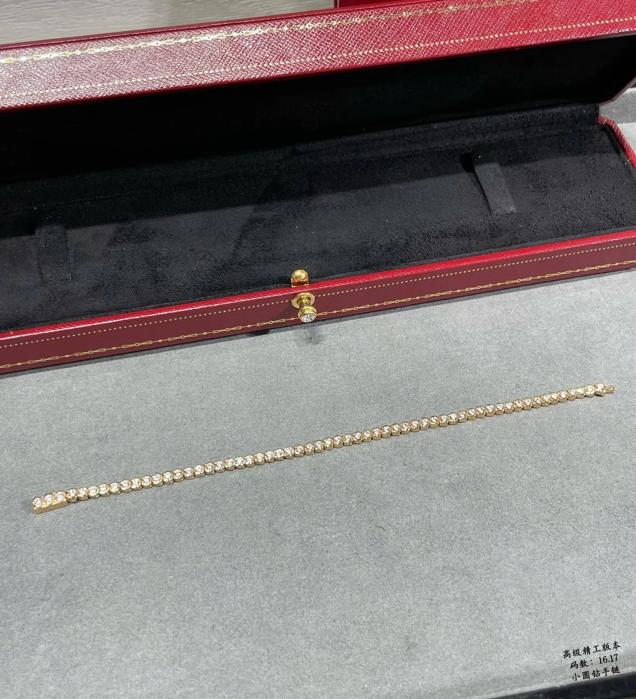 Gold Silver Thin Bangle Bezel-Set Round Stones Bracelet 7