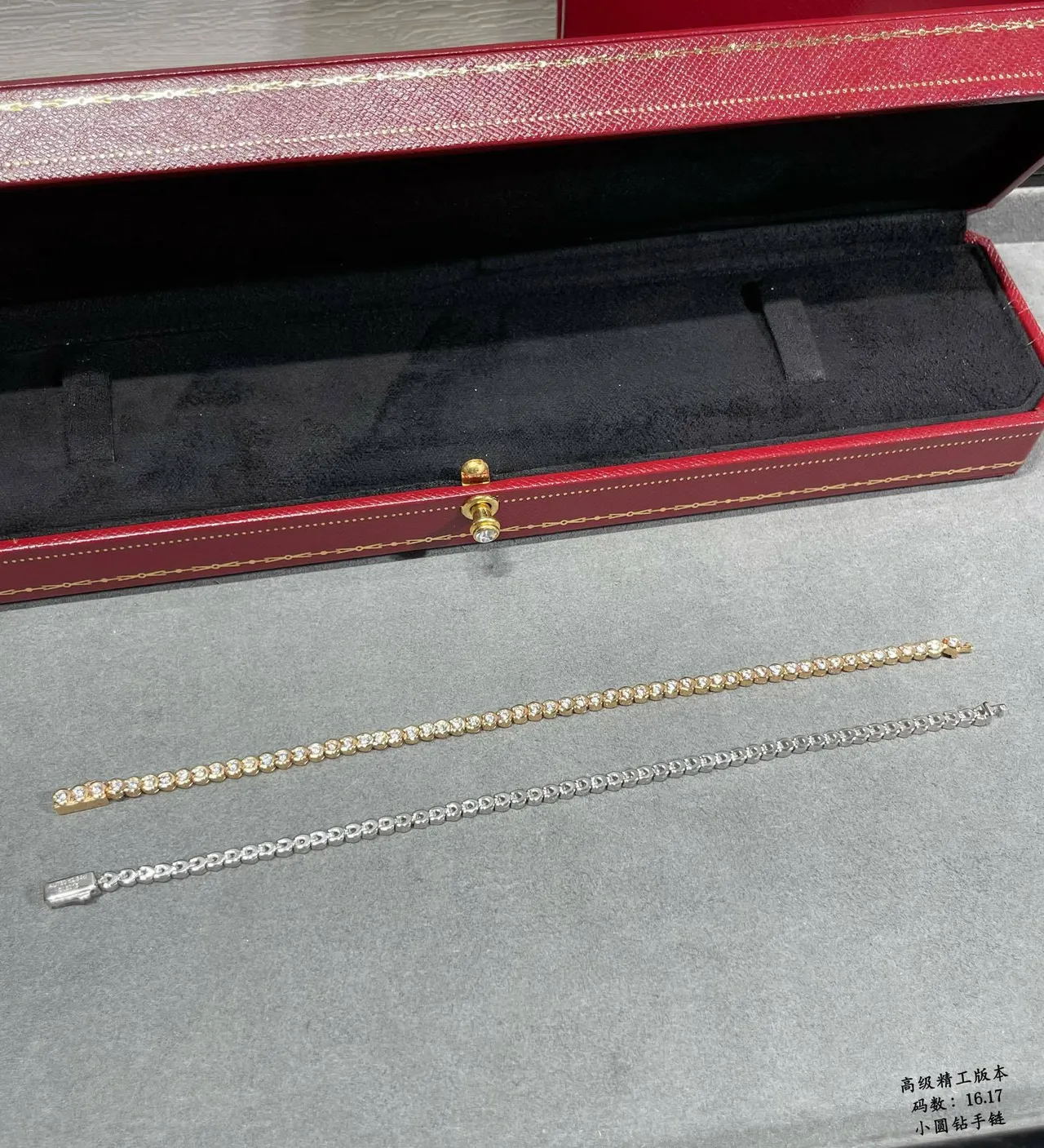 Gold Silver Thin Bangle Bezel-Set Round Stones Bracelet 8