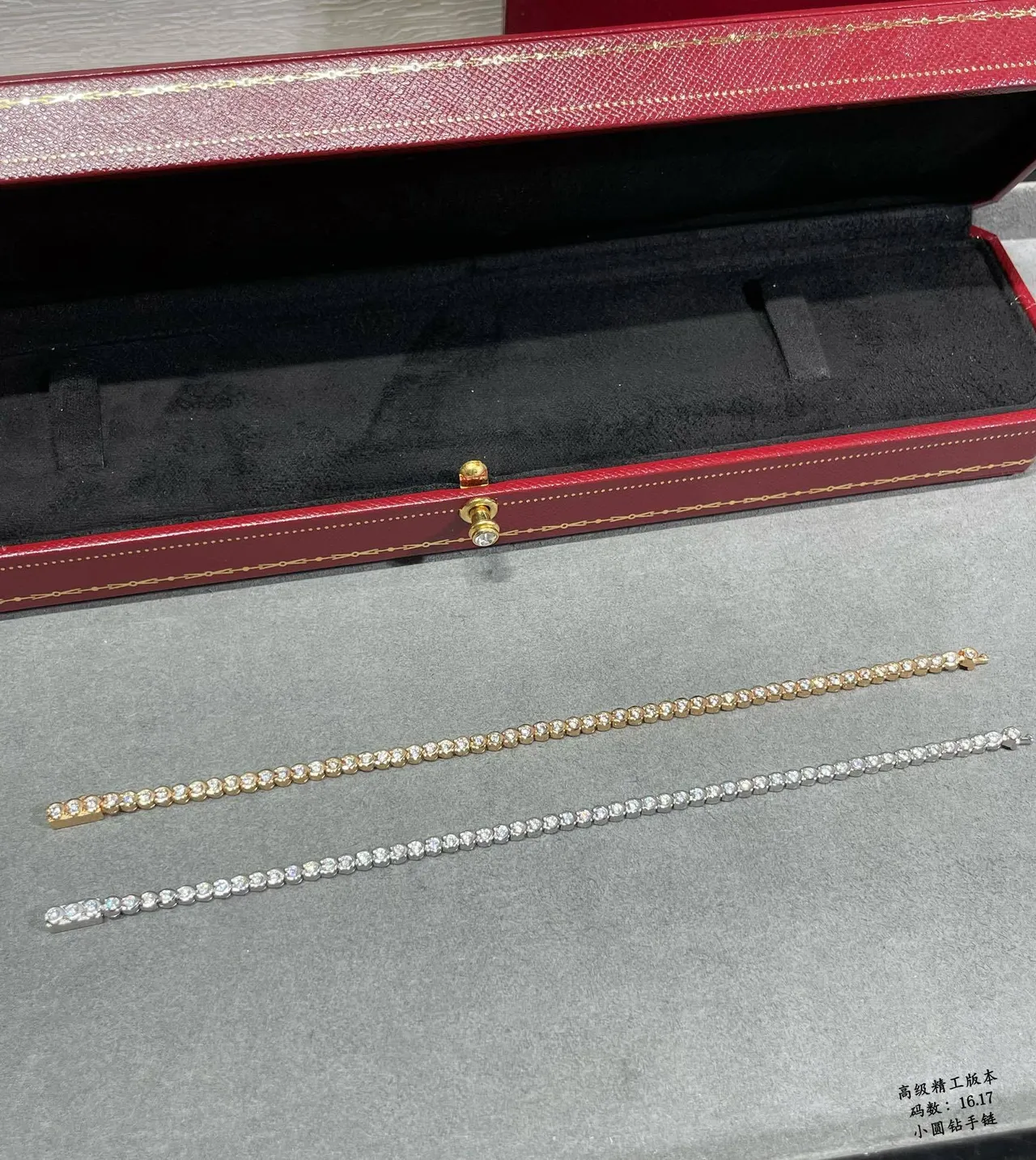 Gold Silver Thin Bangle Bezel-Set Round Stones Bracelet 9
