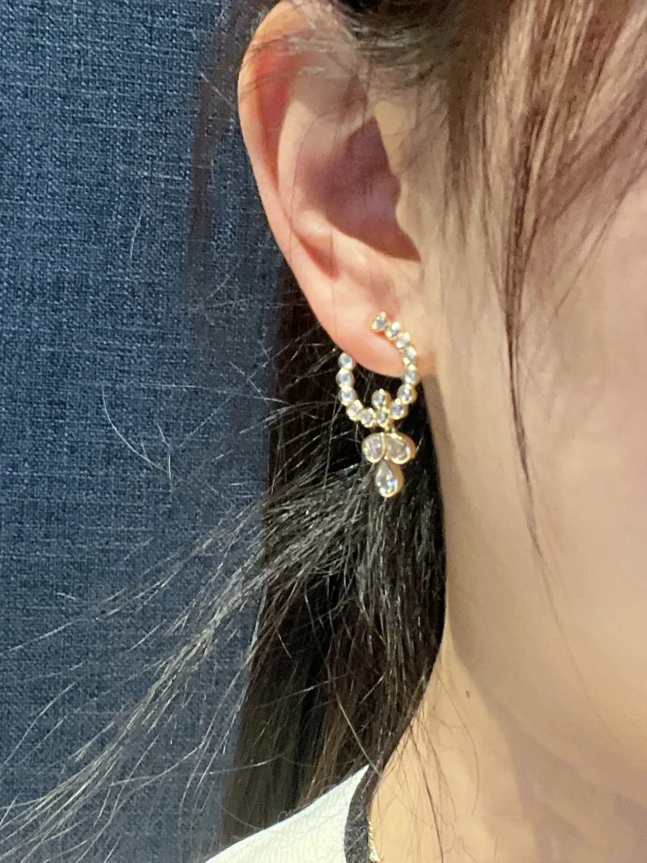 Gold-Tone Crystal Hoop-Drop Dangling Earrings 4
