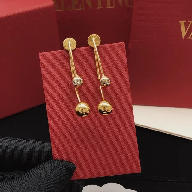 Gold-Tone Dangling Spherical Bead Earrings 4