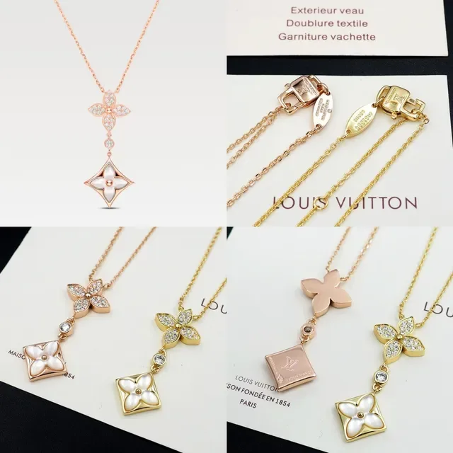 Gold-Tone Floral Pavé Crystal and Mother-of-Pearl Pendant Necklace 8